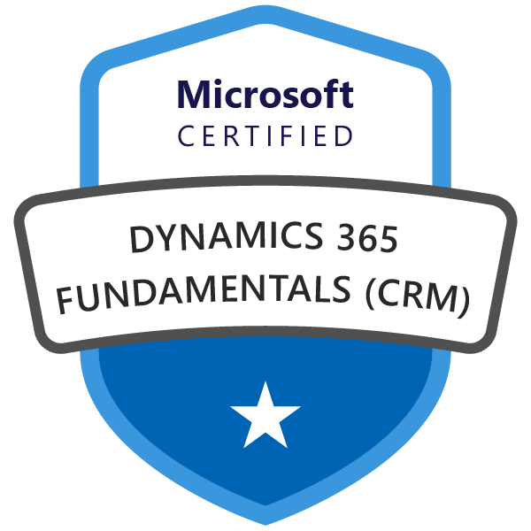 Microsoft Certified Dynamics 365
                    Fundamentals (CRM) (MB-910)